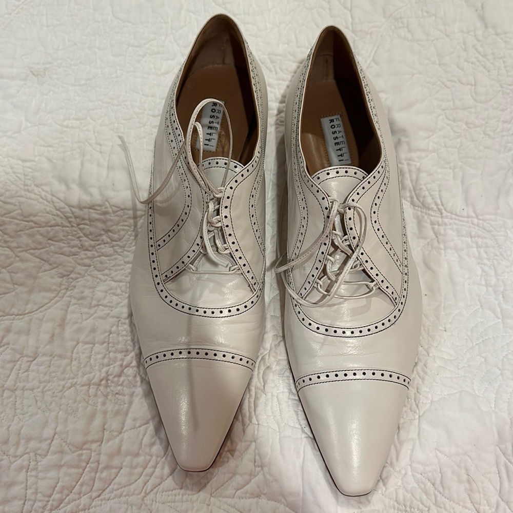 BRAND NEW Fratelli Rossetti White Lace Up Loafer